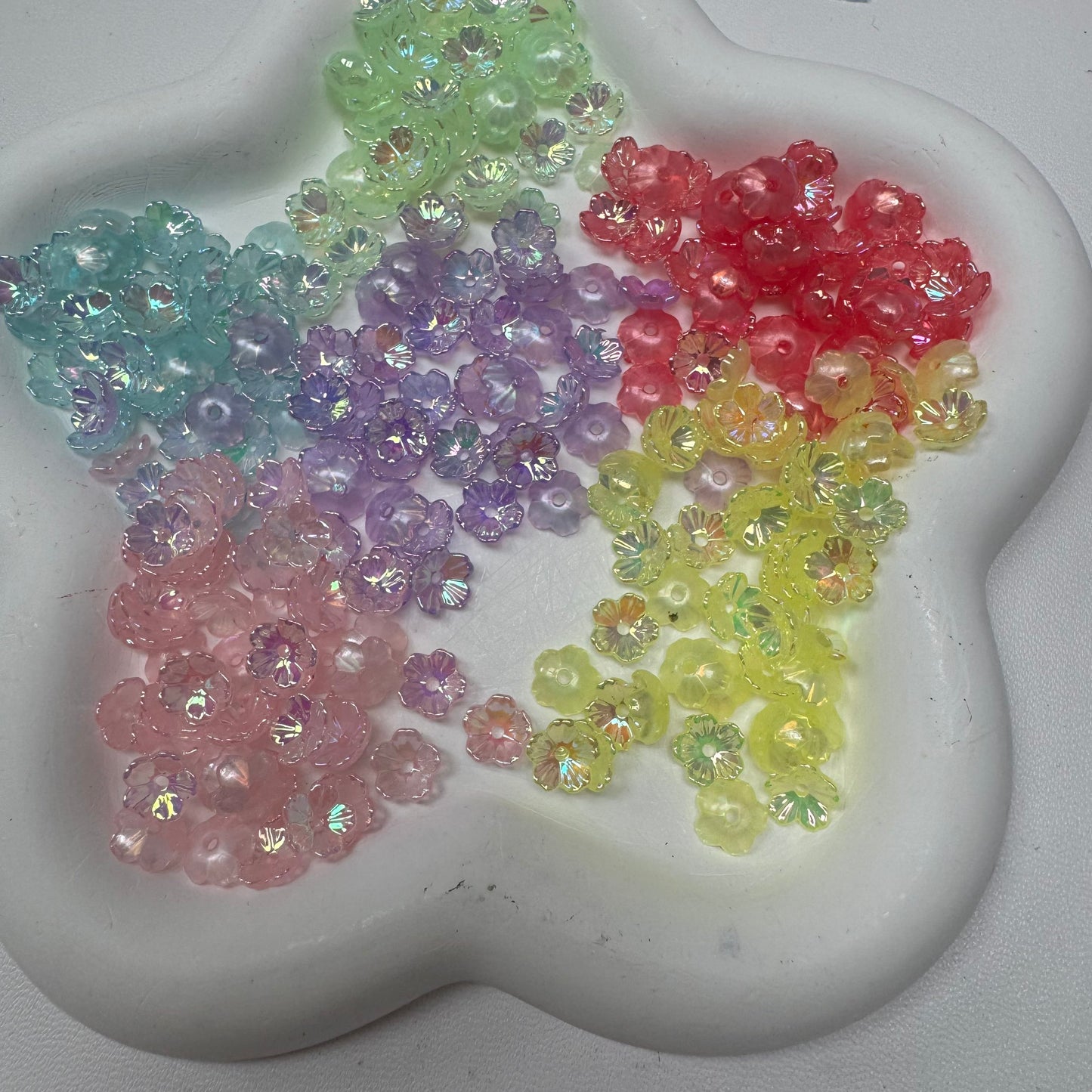 Mix Beads with Glass Flower fruit Acrylic Tiny Beads for Diy Handmade