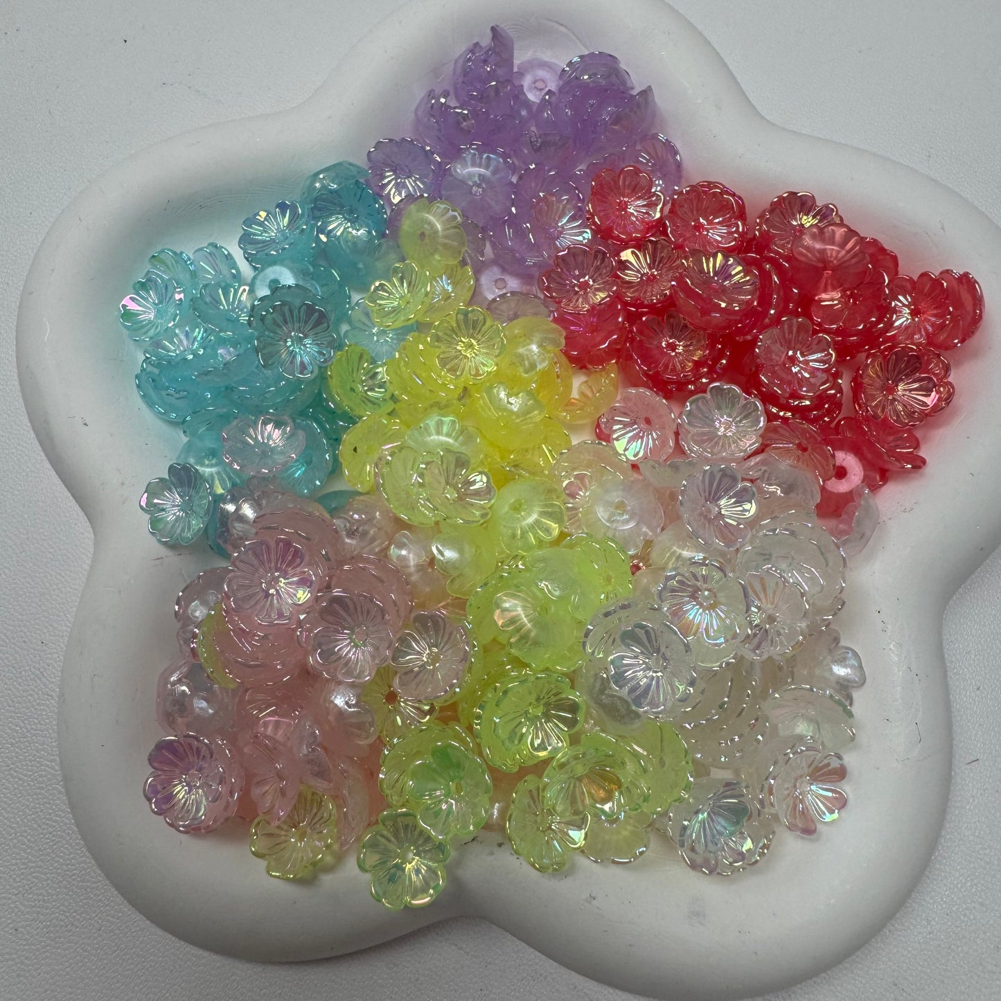 Mix Beads with Glass Flower fruit Acrylic Tiny Beads for Diy Handmade