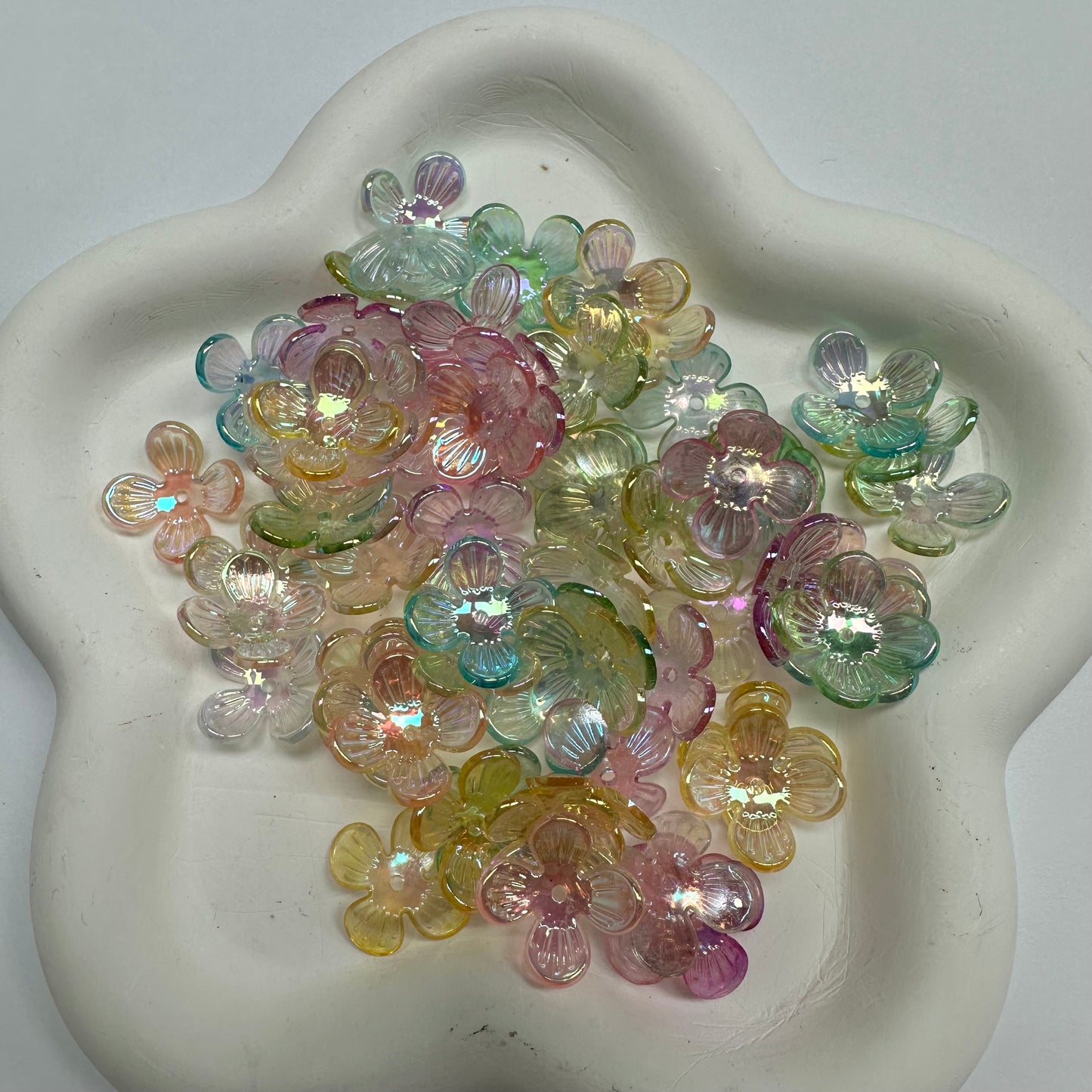Mix Beads with Glass Flower fruit Acrylic Tiny Beads for Diy Handmade