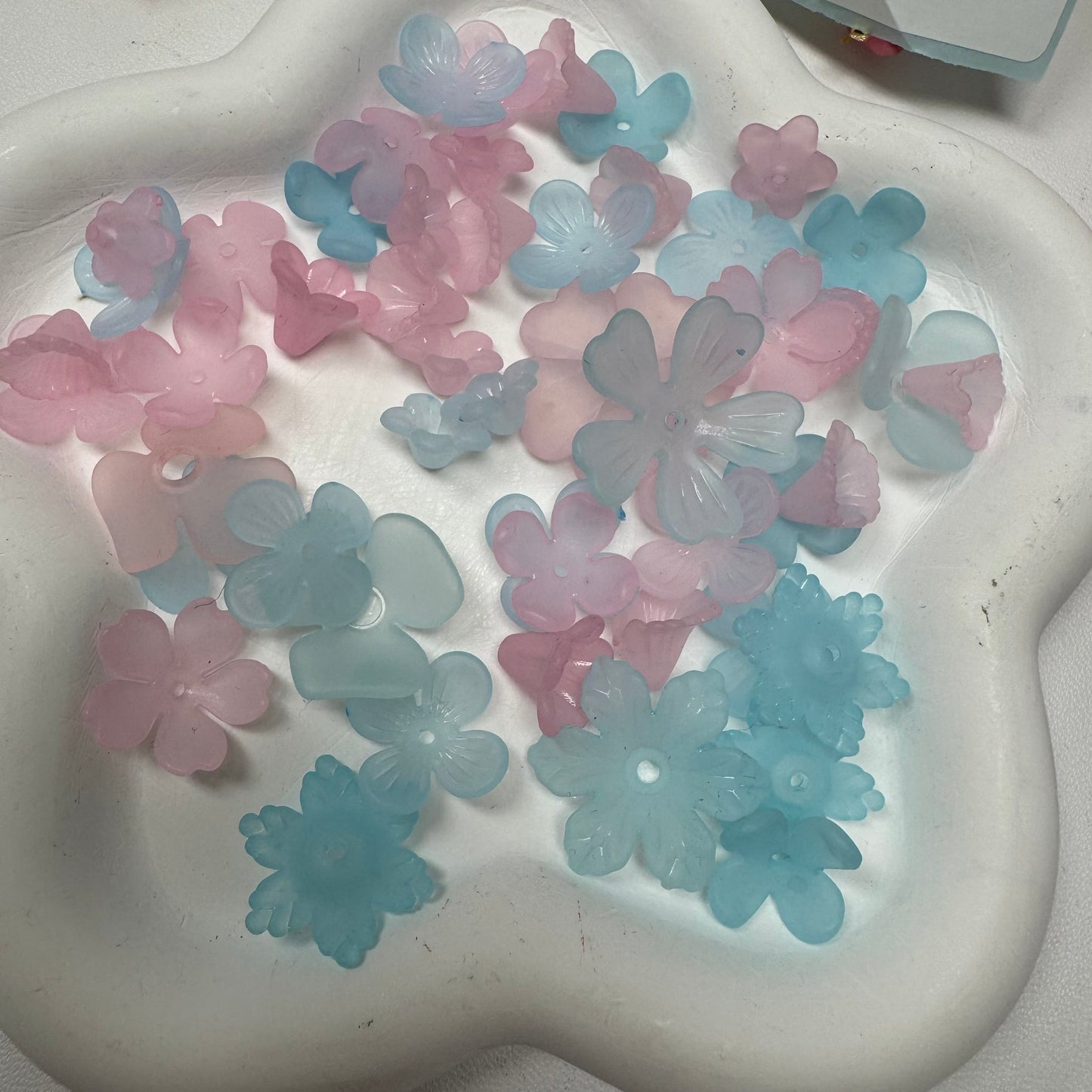 Mix Beads with Glass Flower fruit Acrylic Tiny Beads for Diy Handmade