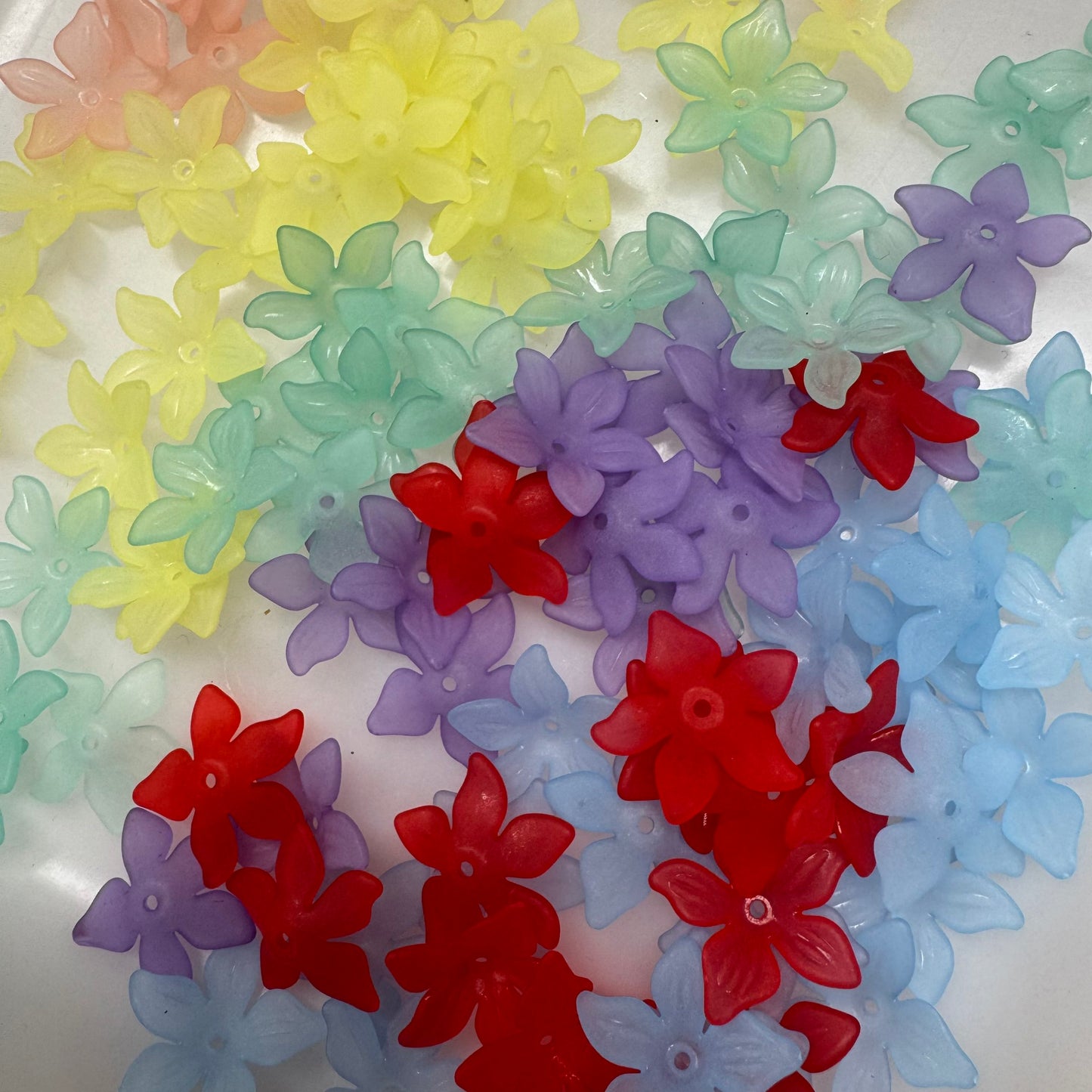 Mix Beads with Glass Flower fruit Acrylic Tiny Beads for Diy Handmade