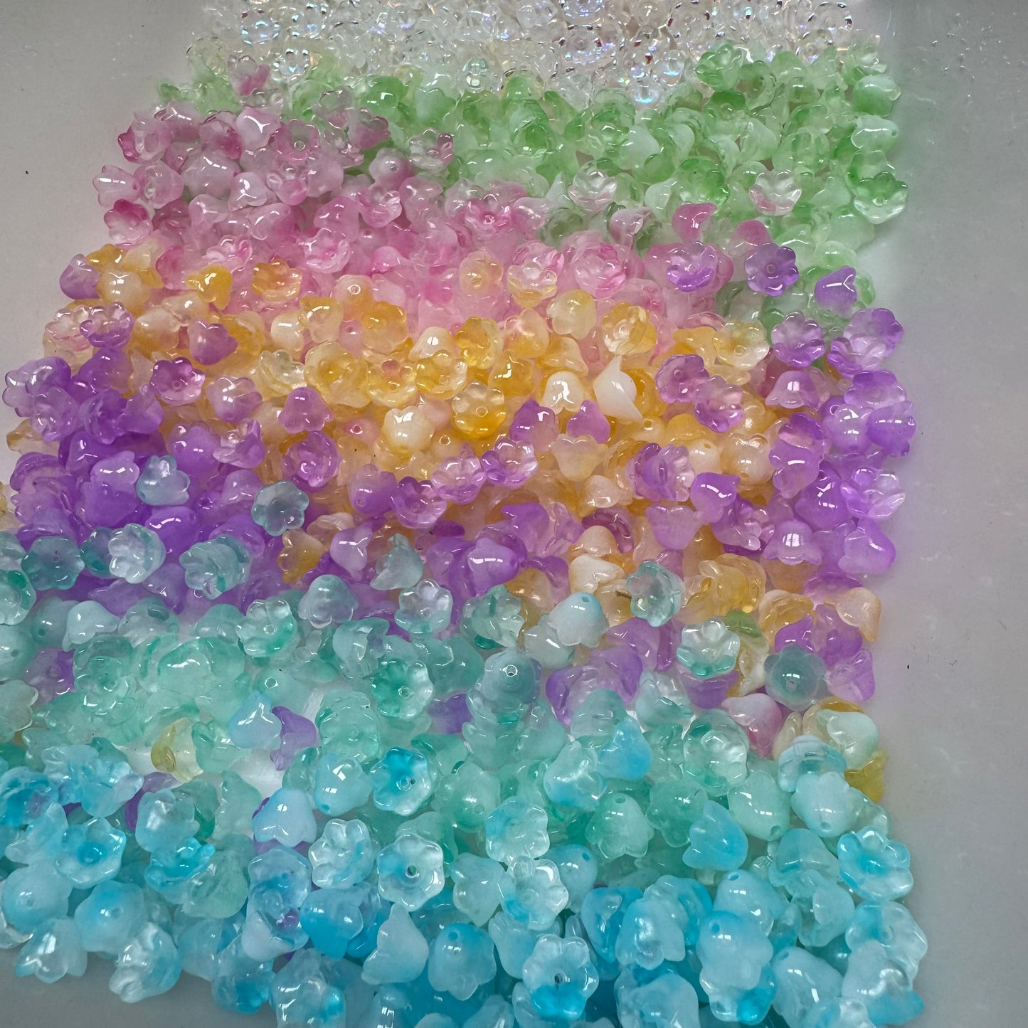 Mix Beads with Glass Flower fruit Acrylic Tiny Beads for Diy Handmade