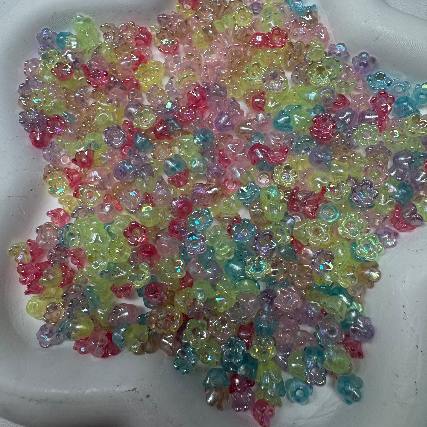 Mix Beads with Glass Flower fruit Acrylic Tiny Beads for Diy Handmade