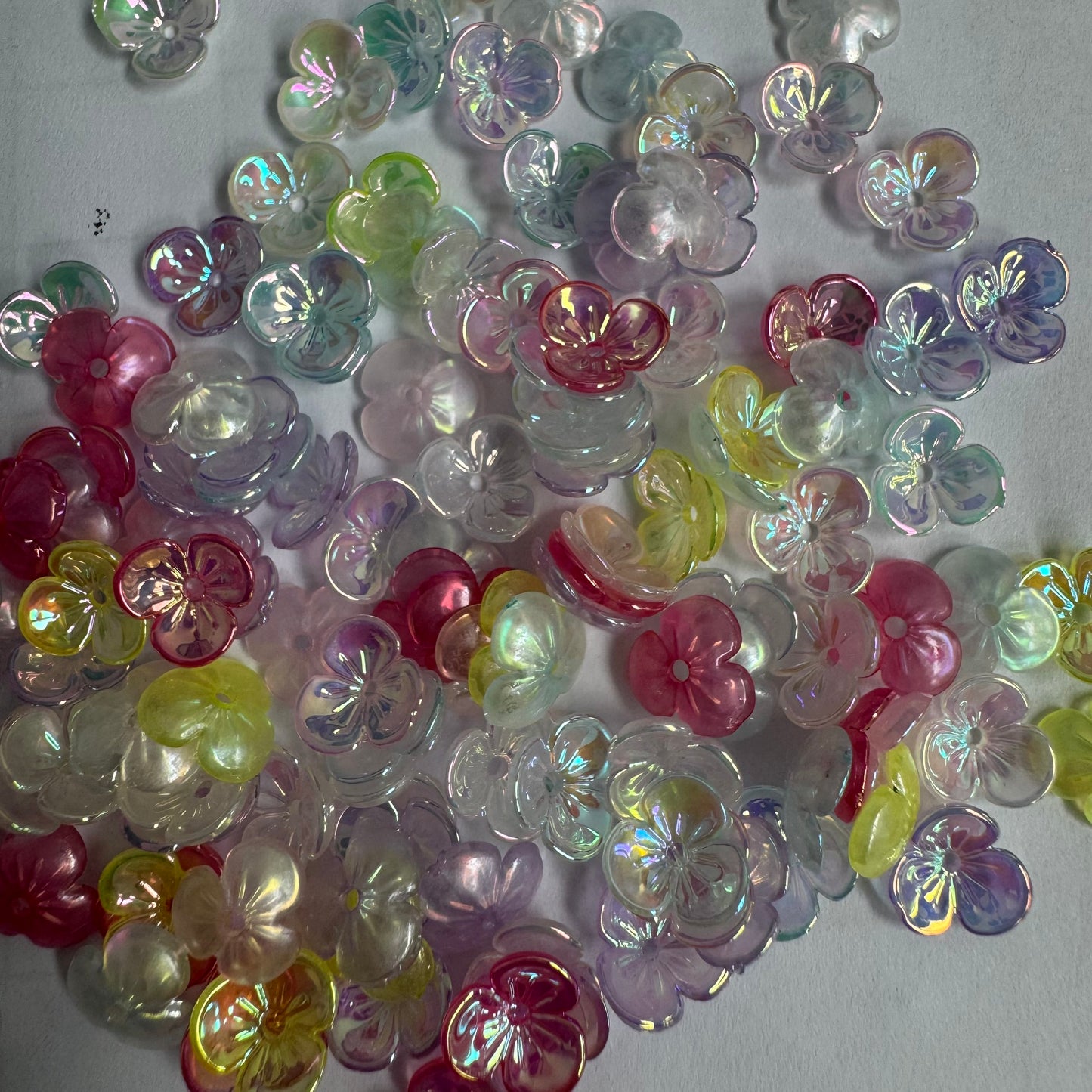 Mix Beads with Glass Flower fruit Acrylic Tiny Beads for Diy Handmade