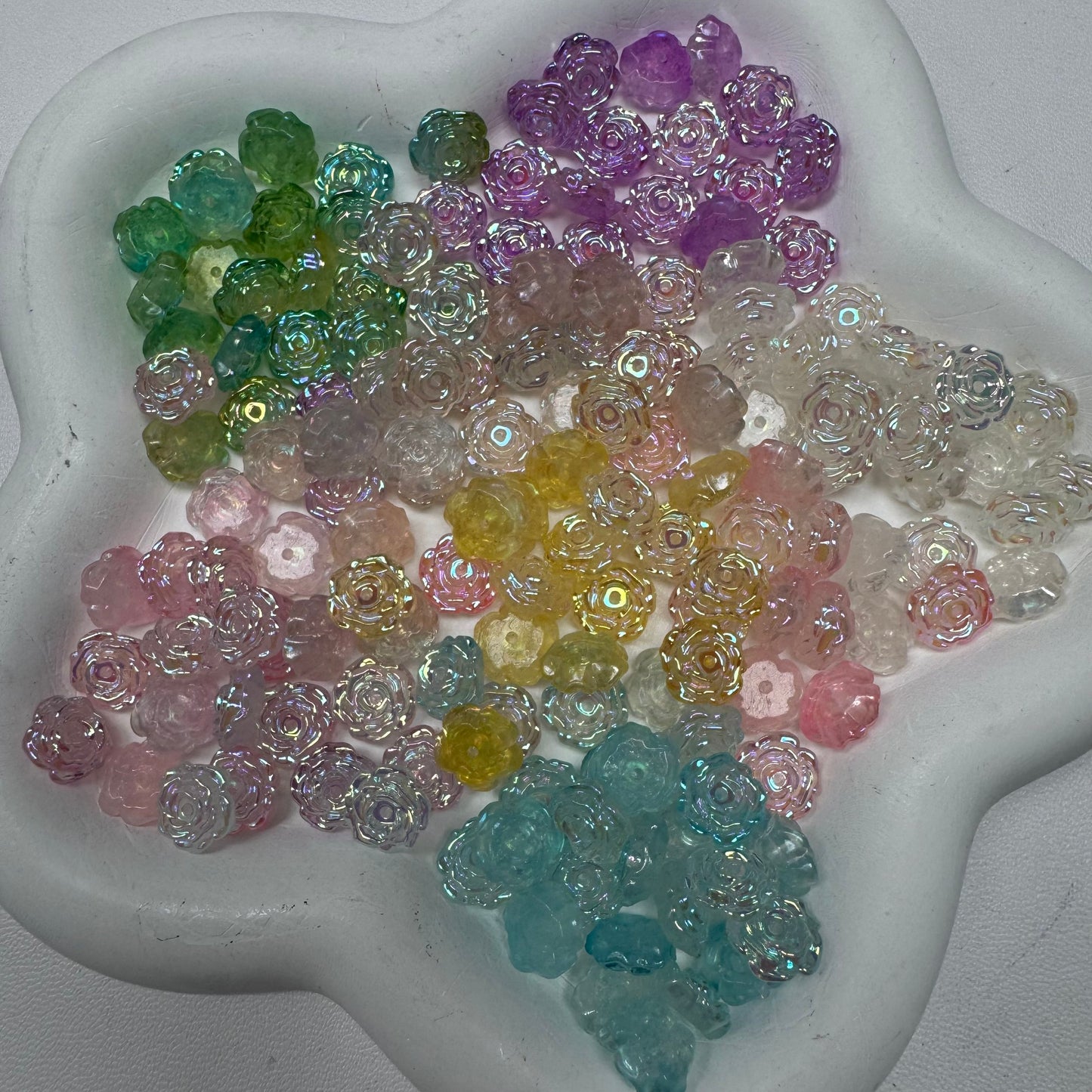 Mix Beads with Glass Flower fruit Acrylic Tiny Beads for Diy Handmade