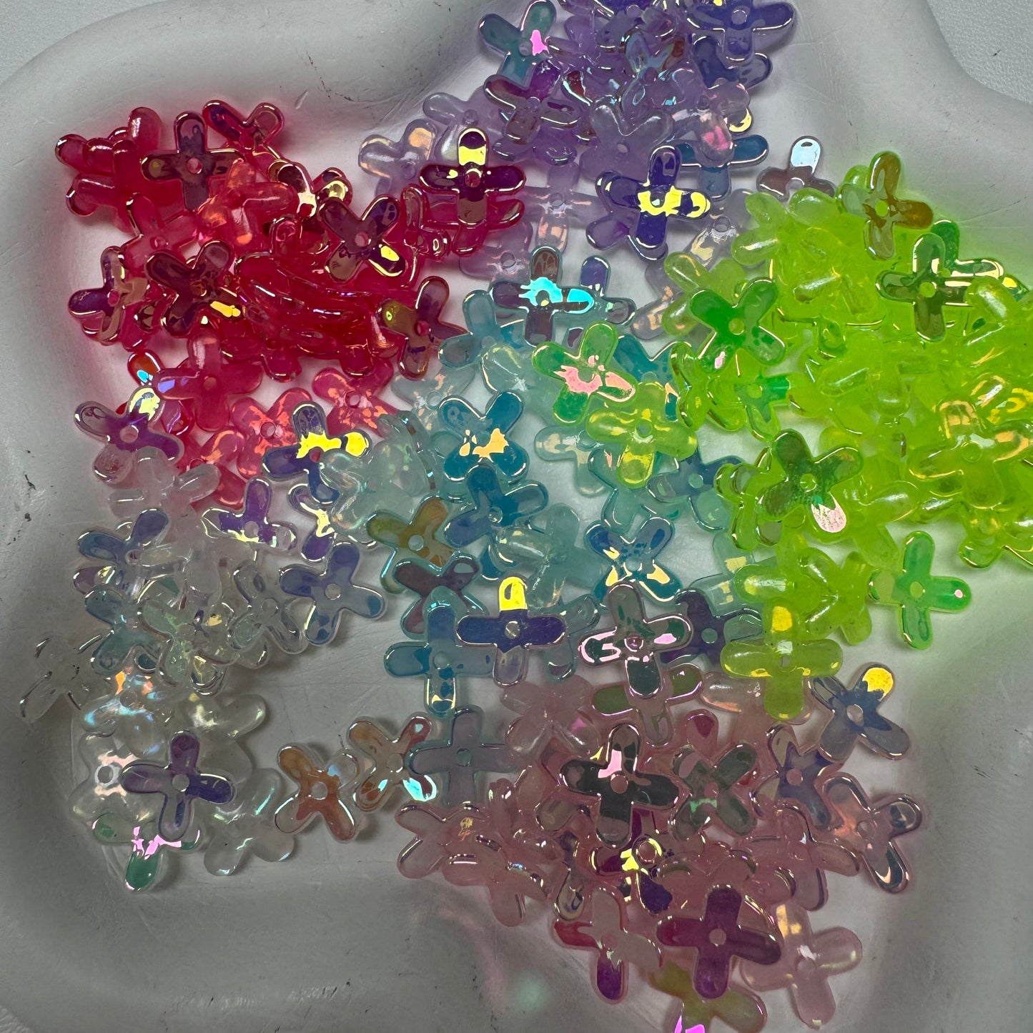 Mix Beads with Glass Flower fruit Acrylic Tiny Beads for Diy Handmade