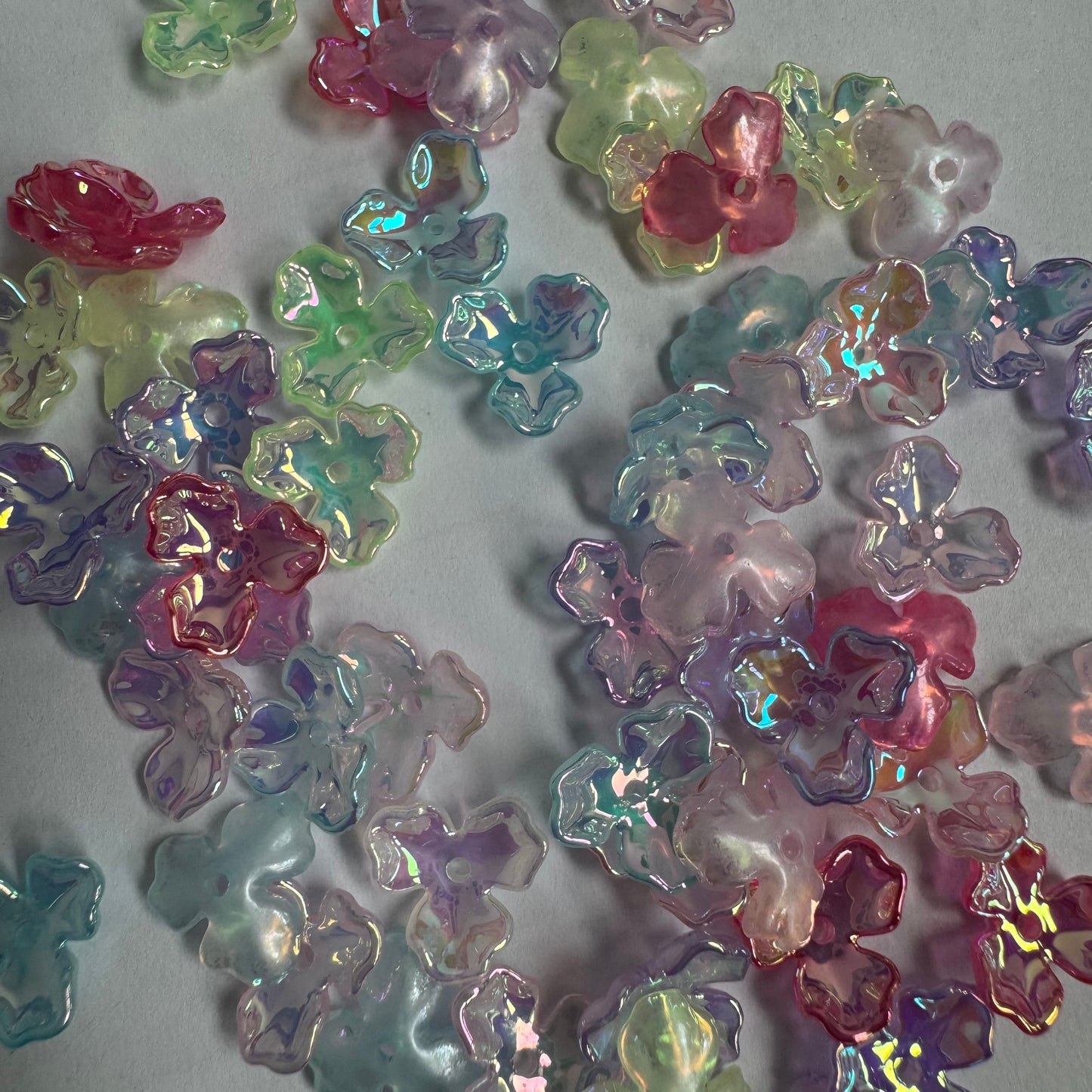 Mix Beads with Glass Flower fruit Acrylic Tiny Beads for Diy Handmade