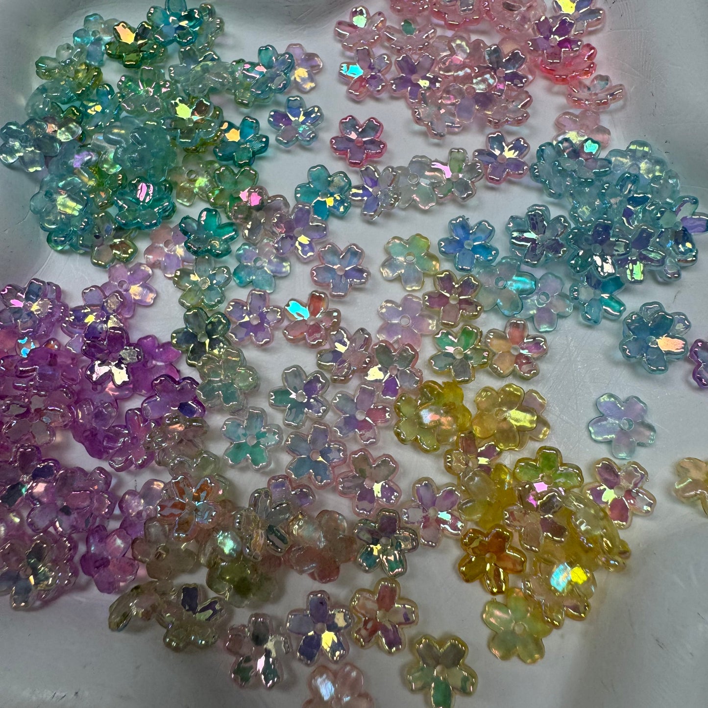 Mix Beads with Glass Flower fruit Acrylic Tiny Beads for Diy Handmade