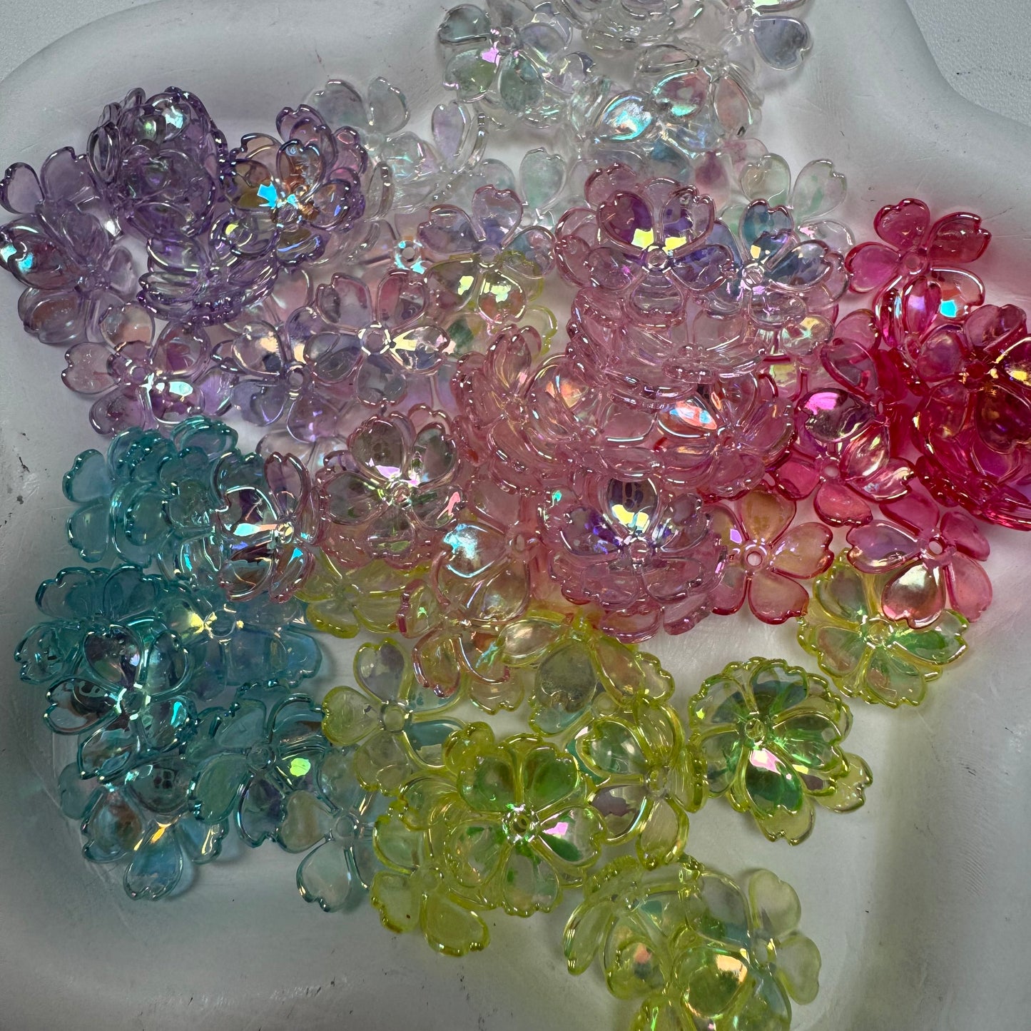 Mix Beads with Glass Flower fruit Acrylic Tiny Beads for Diy Handmade