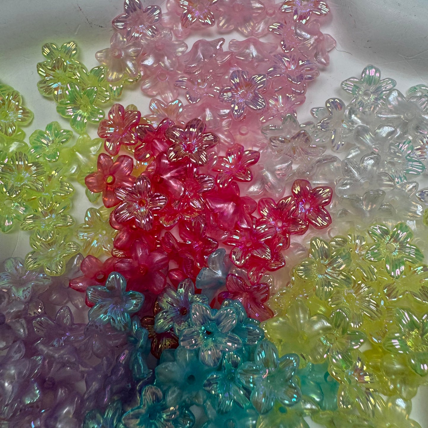 Mix Beads with Glass Flower fruit Acrylic Tiny Beads for Diy Handmade