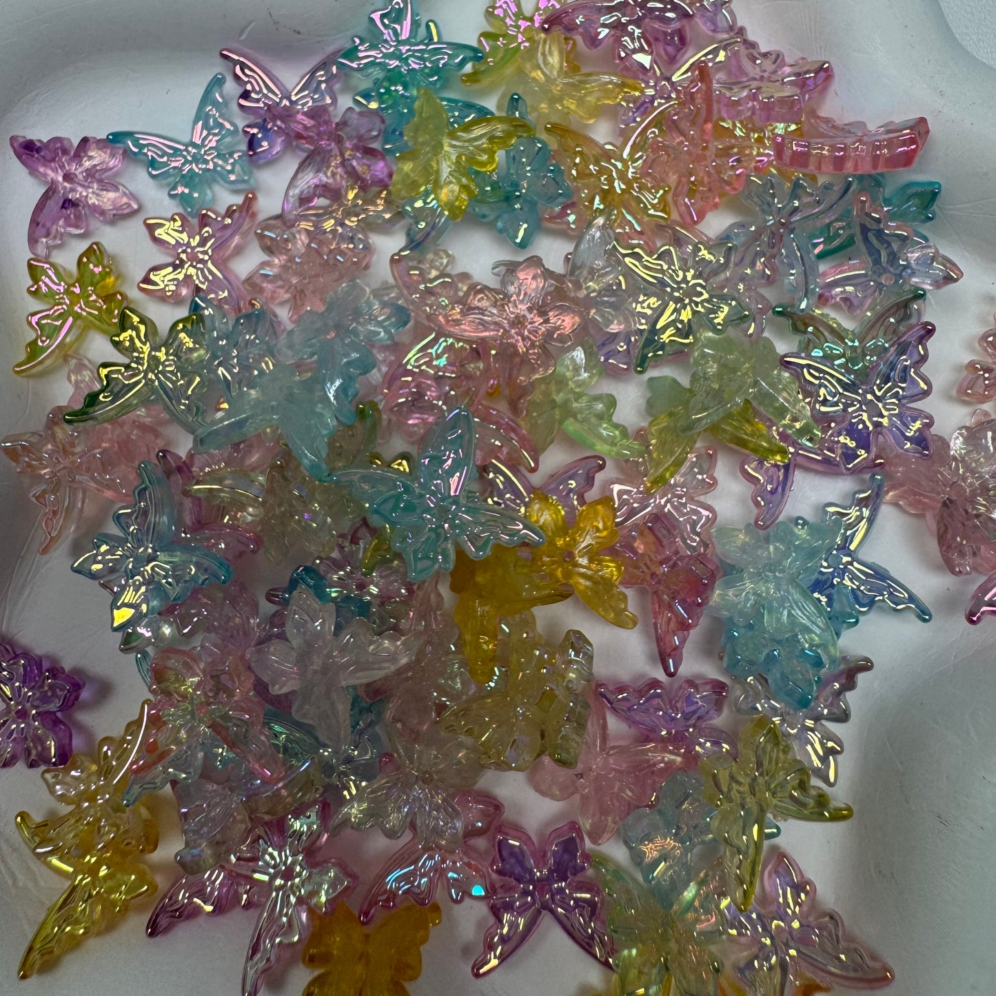 Mix Beads with Glass Flower fruit Acrylic Tiny Beads for Diy Handmade
