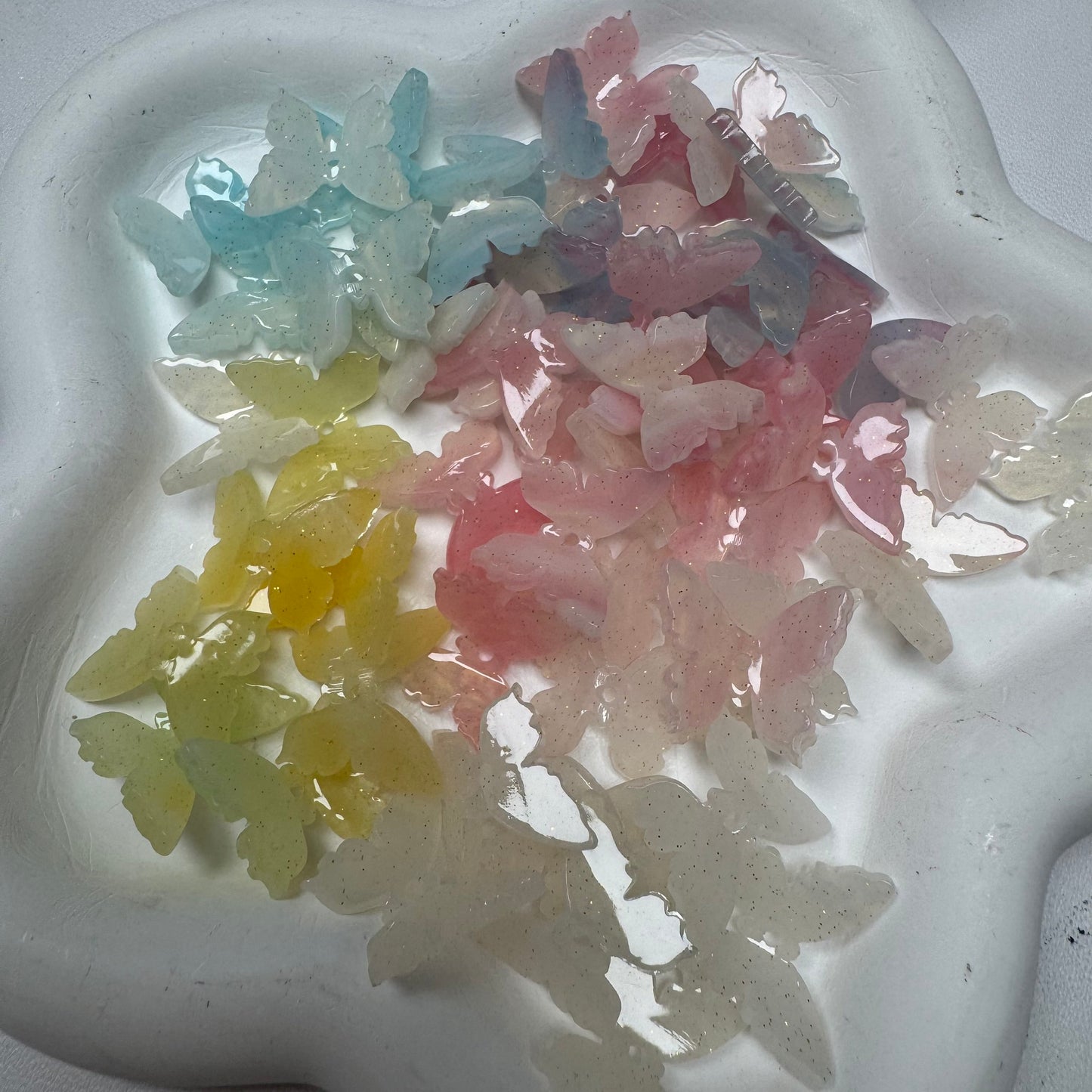 Mix Beads with Glass Flower fruit Acrylic Tiny Beads for Diy Handmade