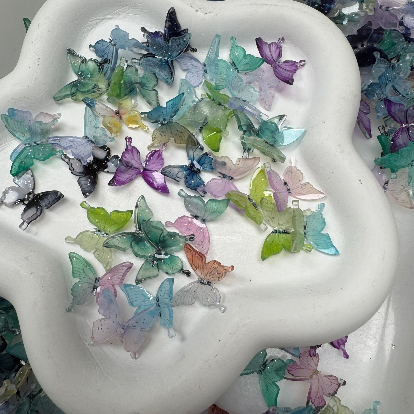 Mix Beads with Glass Flower fruit Acrylic Tiny Beads for Diy Handmade