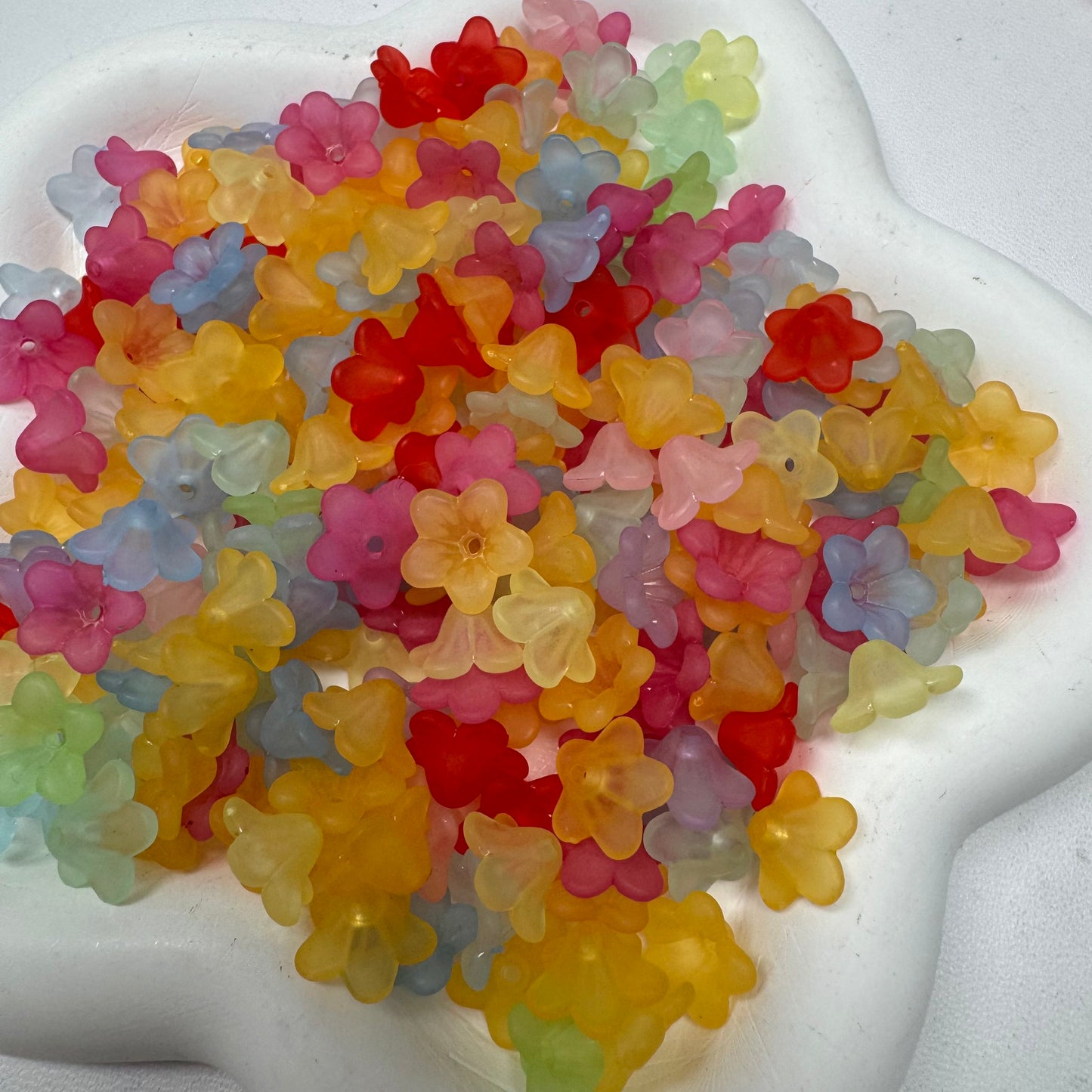 Mix Beads with Glass Flower fruit Acrylic Tiny Beads for Diy Handmade