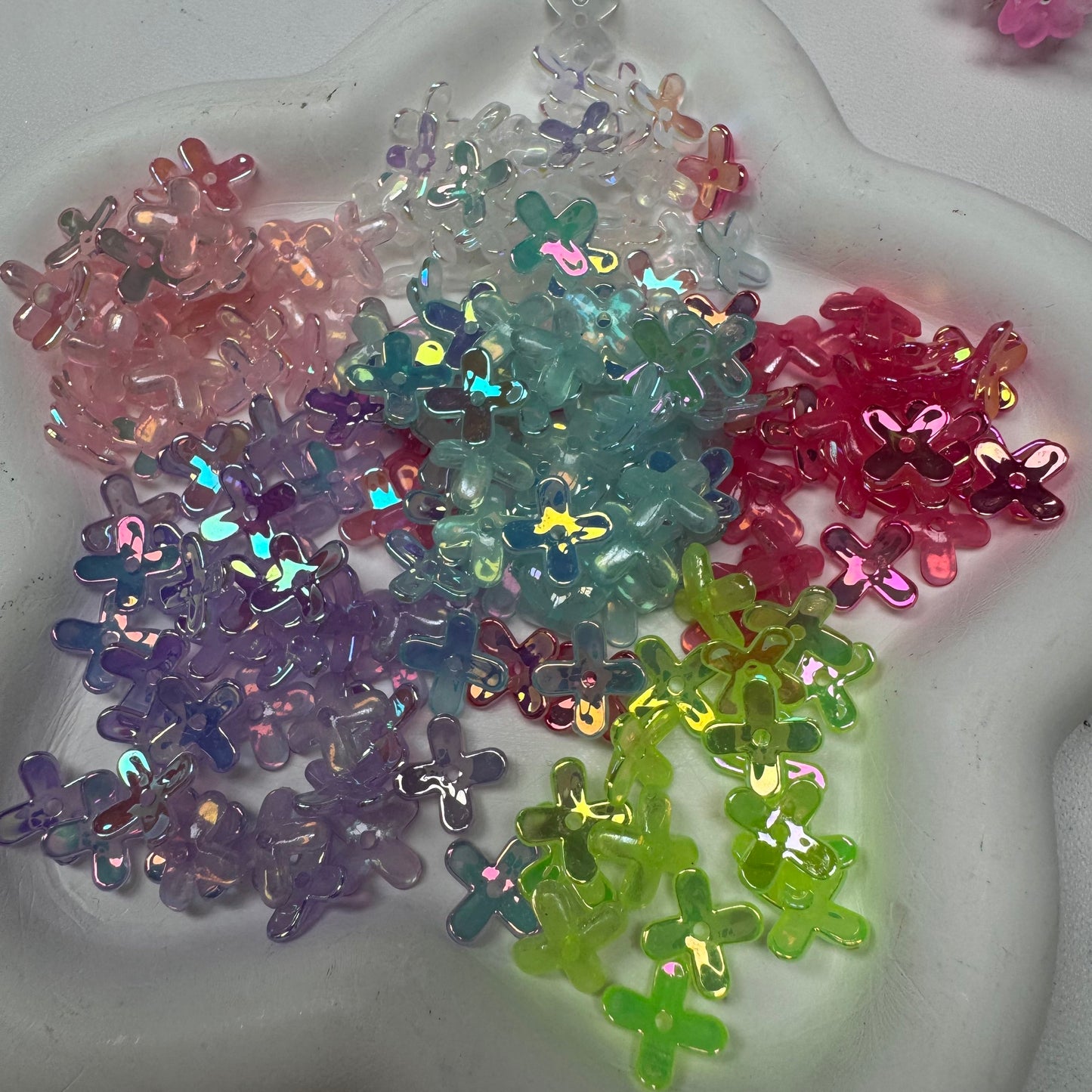 Mix Beads with Glass Flower fruit Acrylic Tiny Beads for Diy Handmade