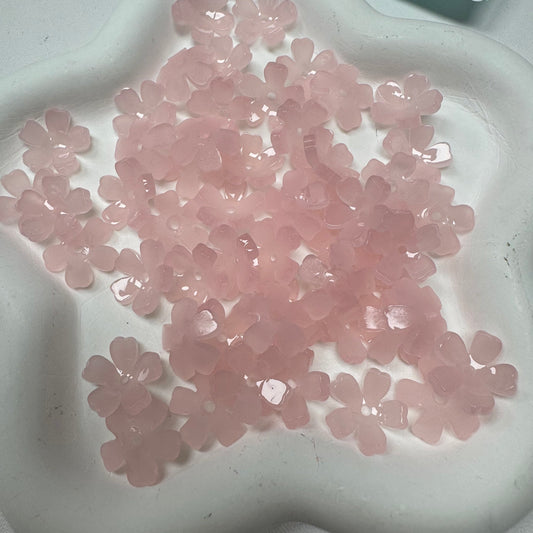 Pink Flower fruit Acrylic Tiny Beads for Diy Handmade