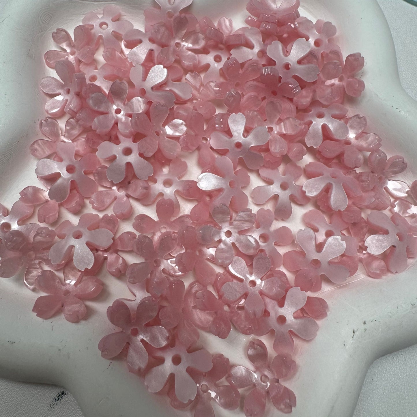 Pink Flower fruit Acrylic Tiny Beads for Diy Handmade