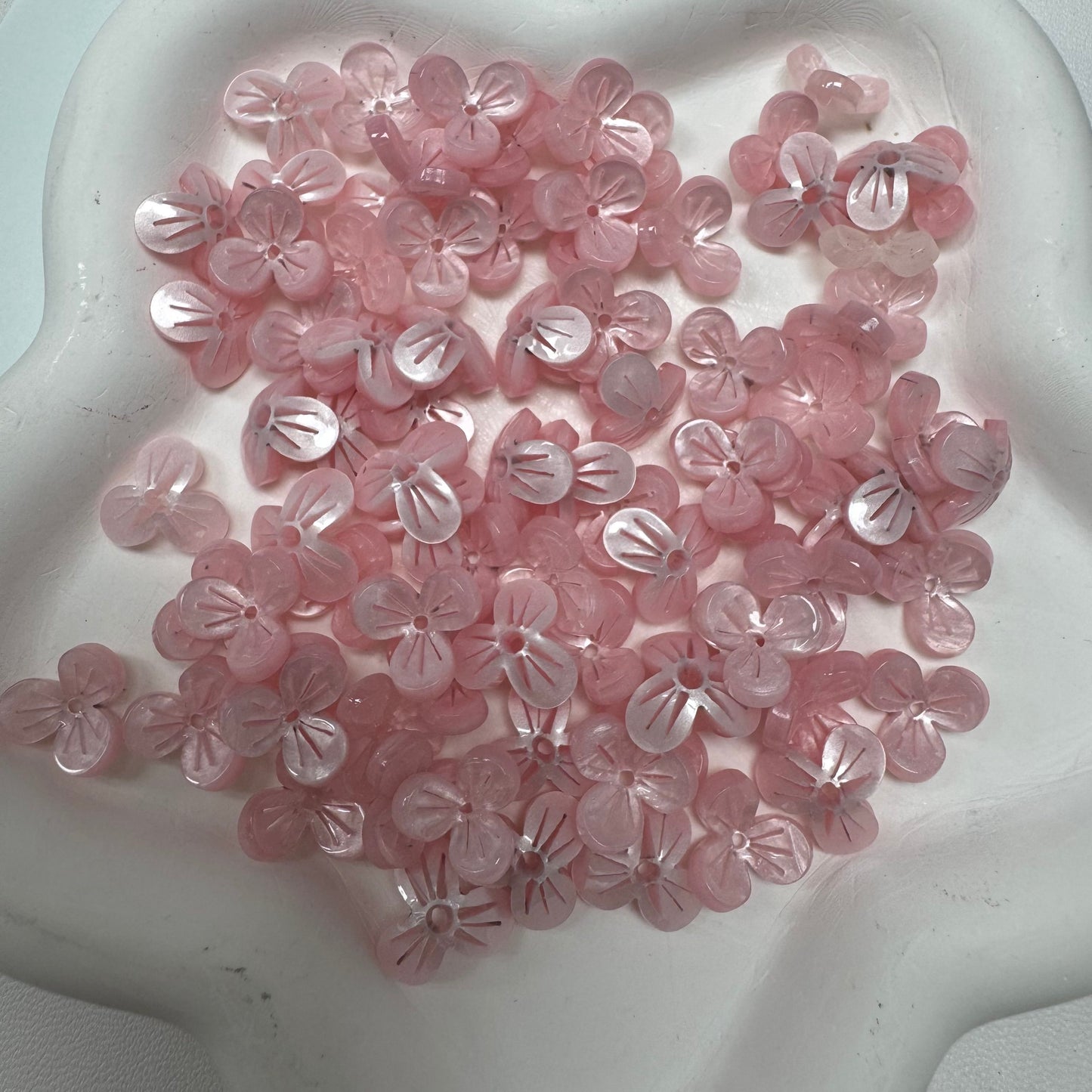Pink Flower fruit Acrylic Tiny Beads for Diy Handmade