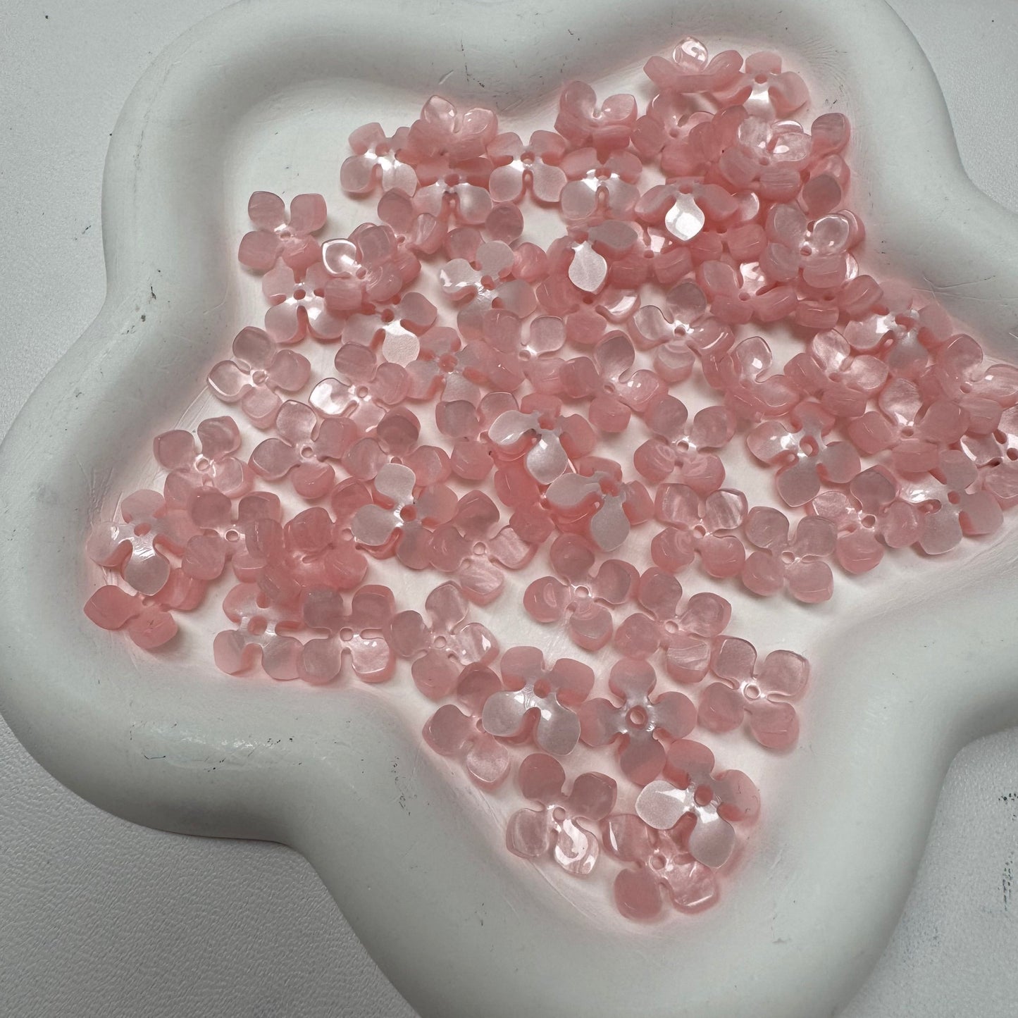 Pink Flower fruit Acrylic Tiny Beads for Diy Handmade