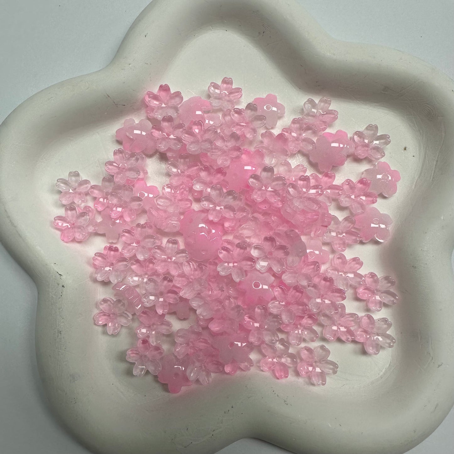 Pink Flower fruit Acrylic Tiny Beads for Diy Handmade