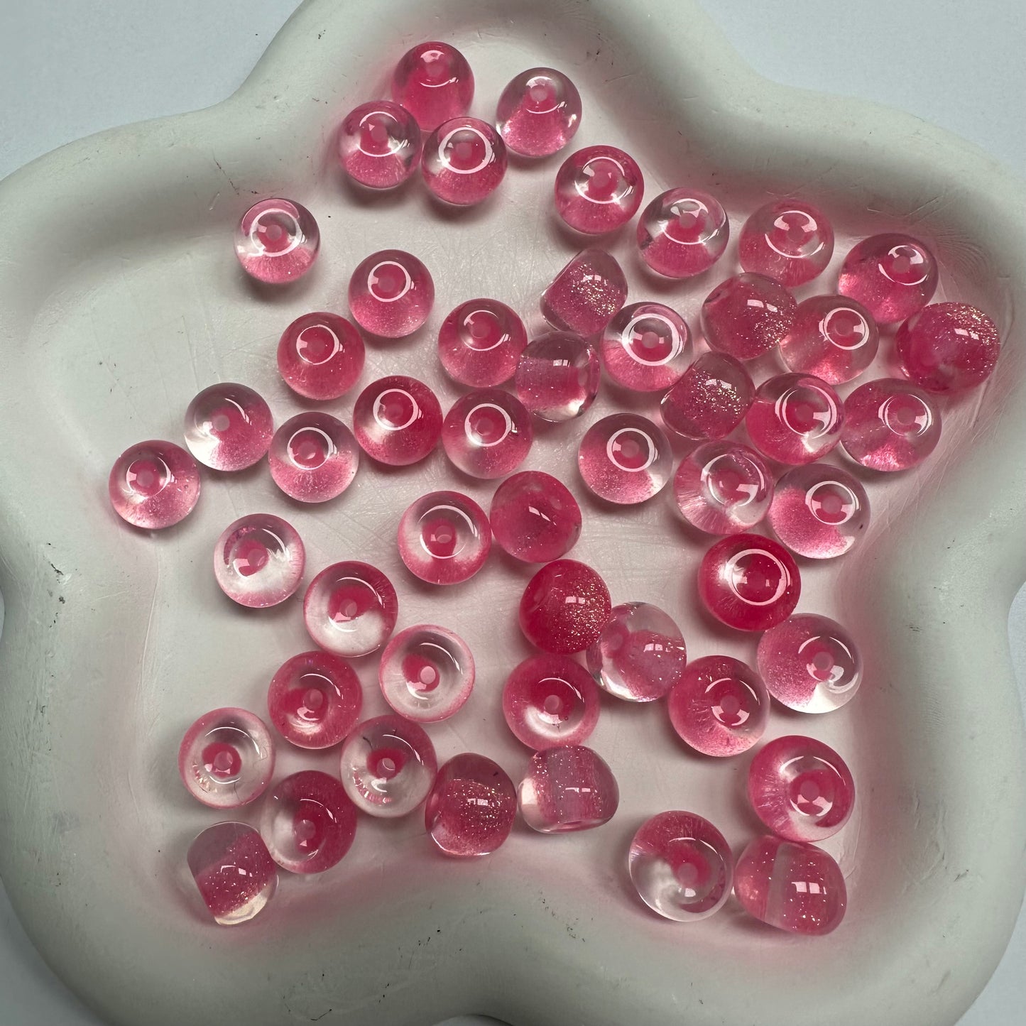 Pink Flower fruit Acrylic Tiny Beads for Diy Handmade