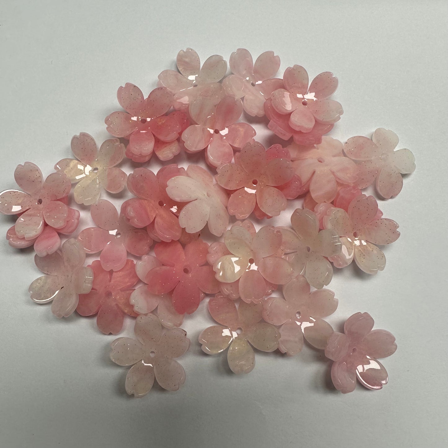 Pink Flower fruit Acrylic Tiny Beads for Diy Handmade