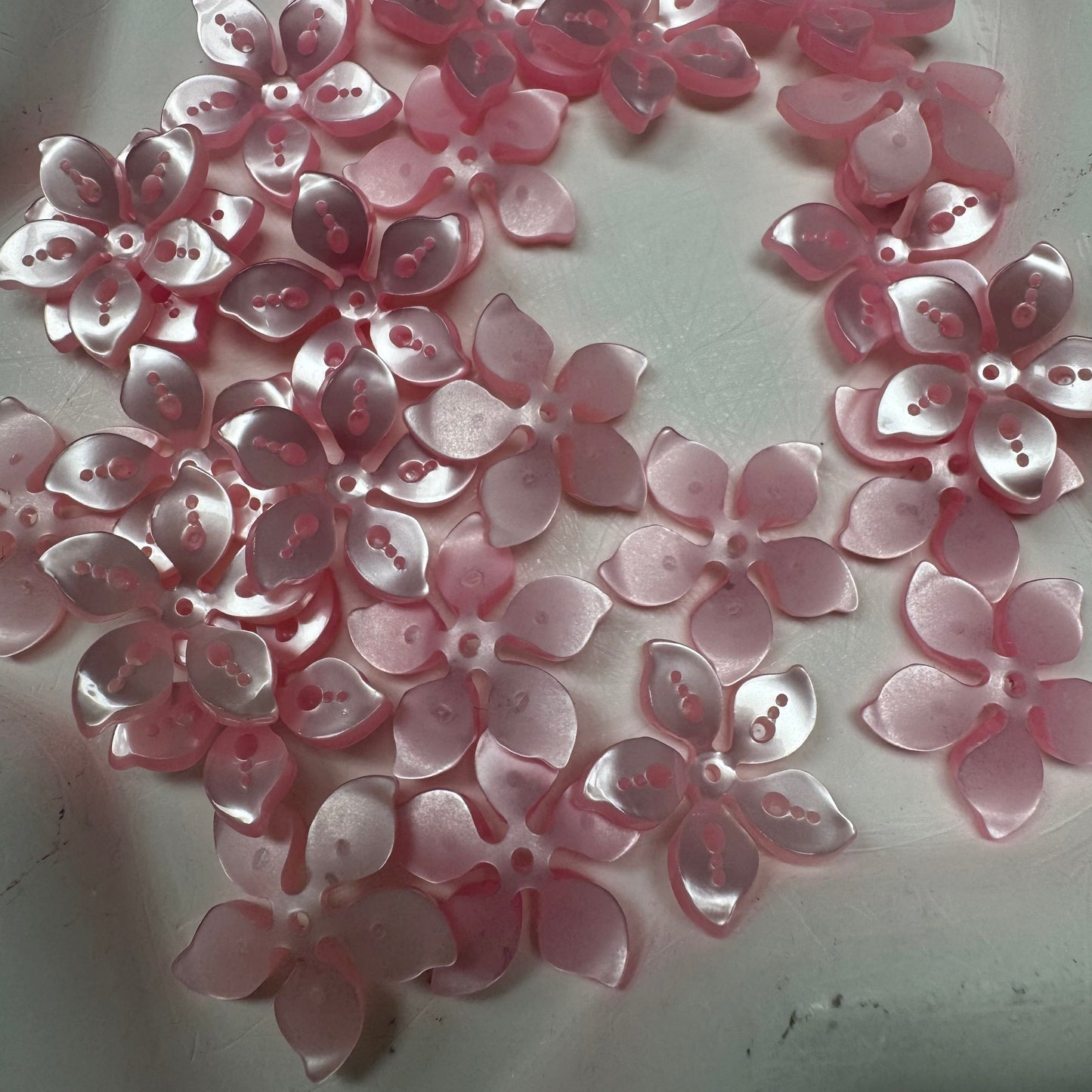 Pink Flower fruit Acrylic Tiny Beads for Diy Handmade